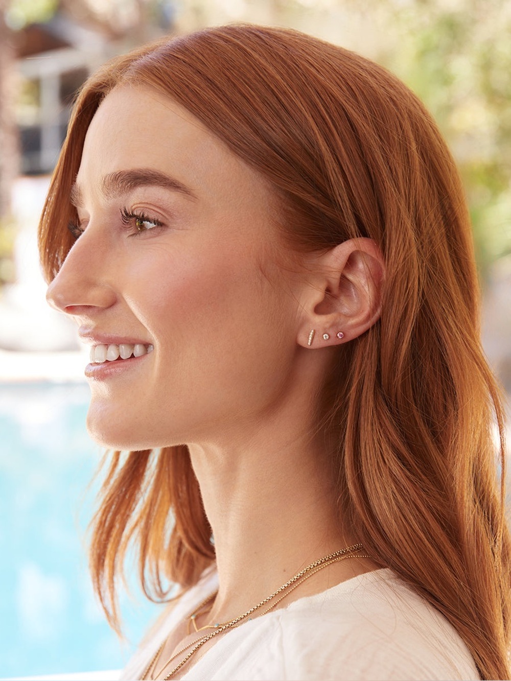 Maya Brenner Diamond Stud Earrings Pair in Gold - Picture 2 of 6